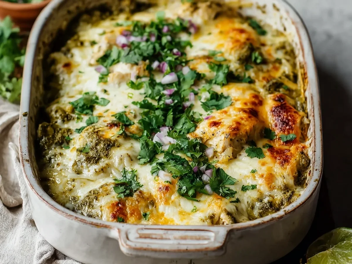 Tangy Salsa Verde Chicken Casserole: A Zesty Bake - Featured Image