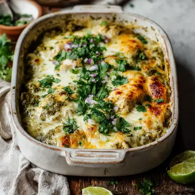 Tangy Salsa Verde Chicken Casserole: A Zesty Bake