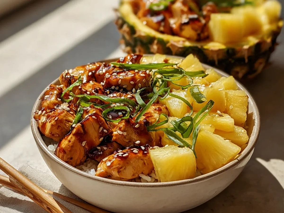 Tangy Teriyaki Chicken Pineapple Bowls: A Tropical Dinner - Featured Image