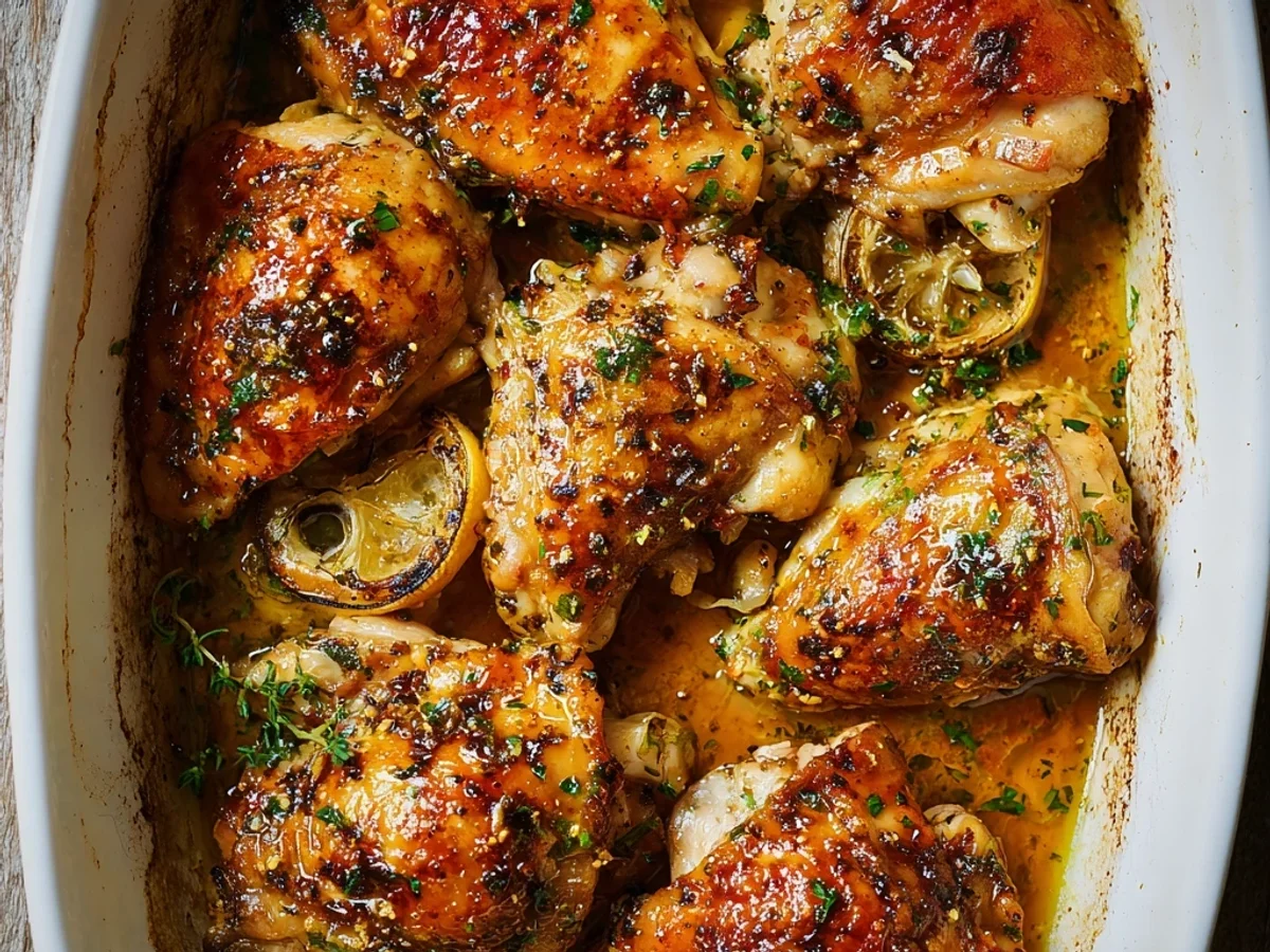 Tender Baked Lemon Butter Chicken with Garlic & Herbs - Featured Image