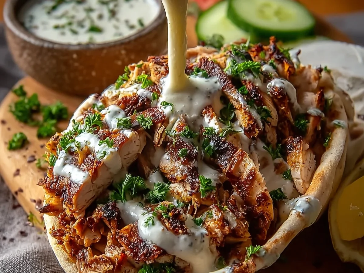 Tender Chicken Shawarma with Creamy Garlic Sauce - Featured Image
