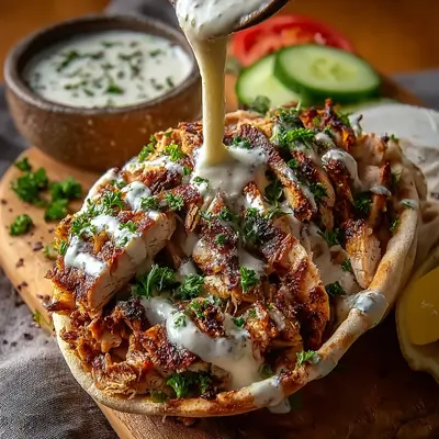 Tender Chicken Shawarma with Creamy Garlic Sauce