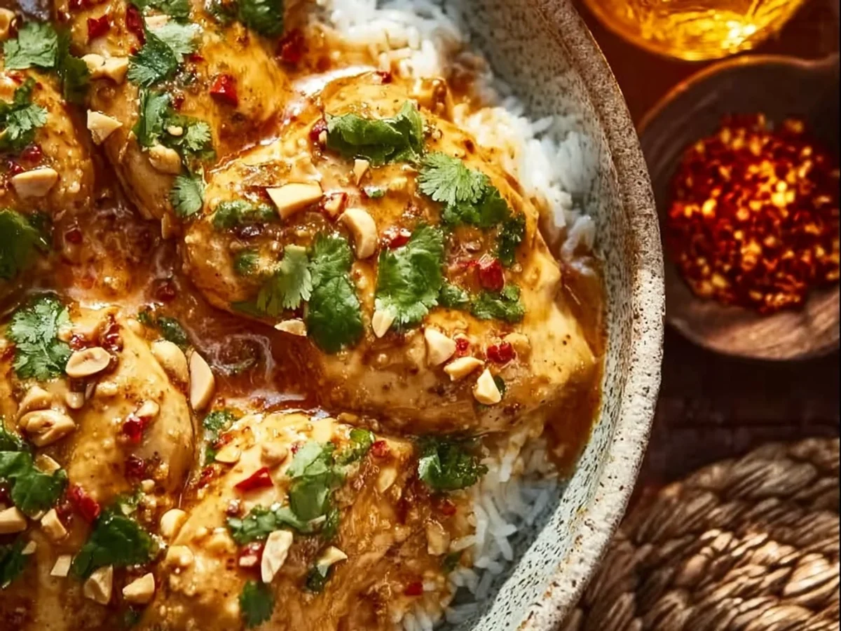 Tender Crockpot Thai Peanut Chicken for Easy Dinners - Featured Image