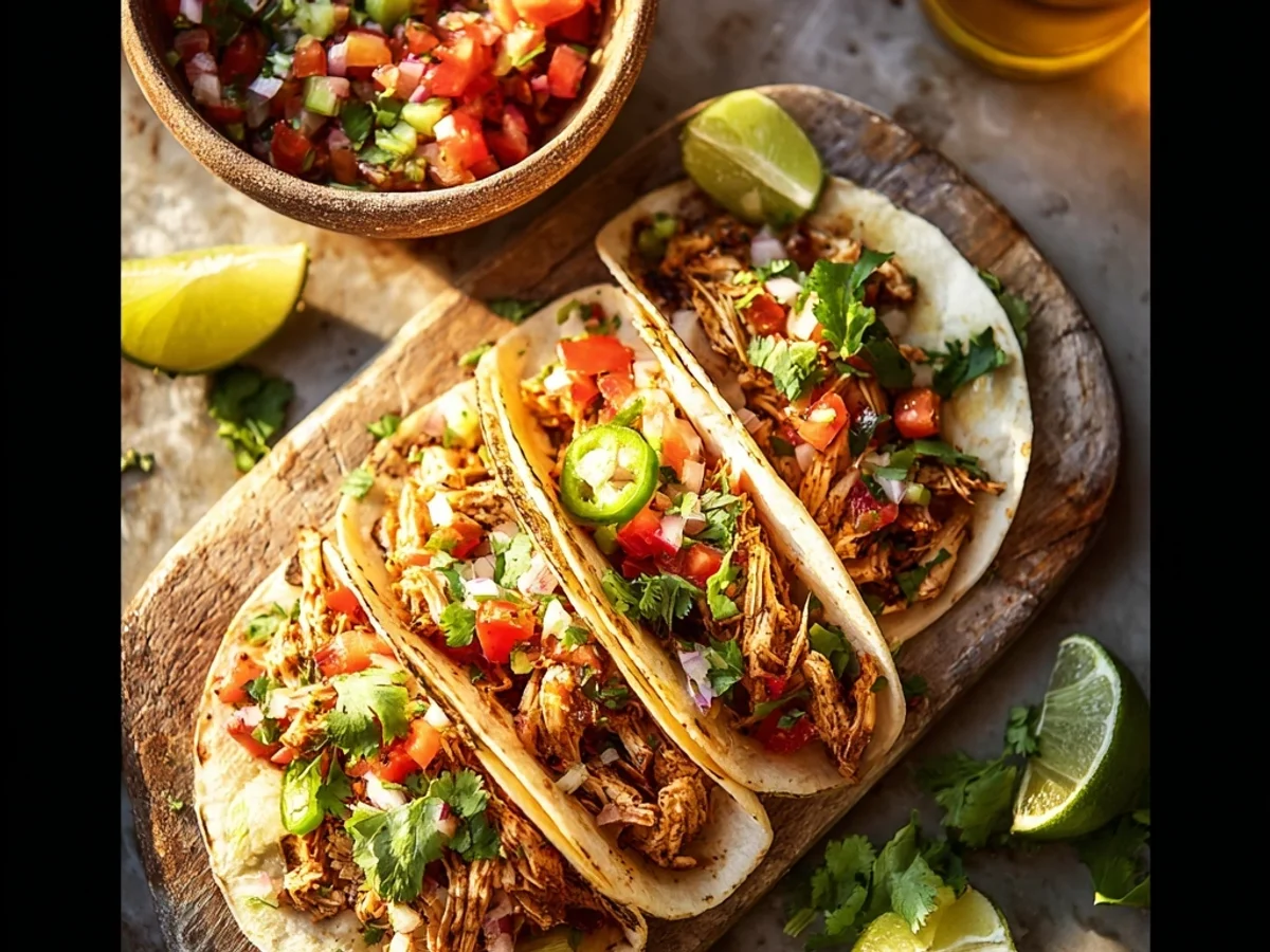 Tender Pulled Chicken Tacos: Flavorful & Quick - Featured Image