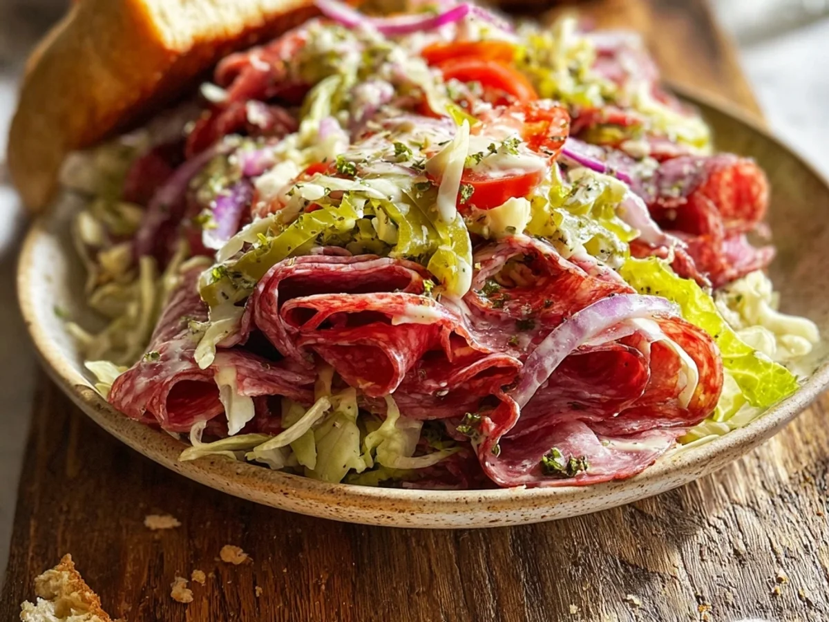 TikTok Viral Italian Grinder Salad Sandwich: Crunchy & Zesty - Featured Image