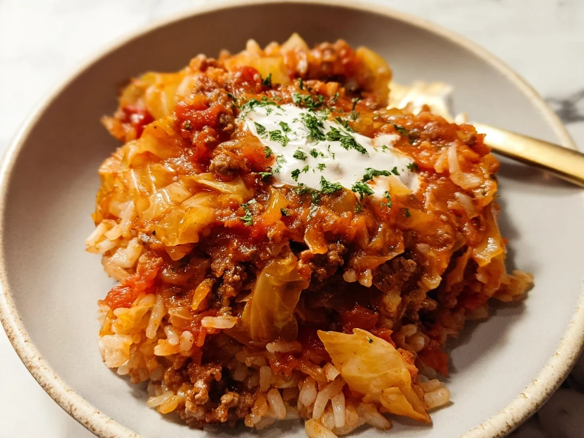 Unstuffed Cabbage Rolls: Easy One-Pan Recipe - Featured Image