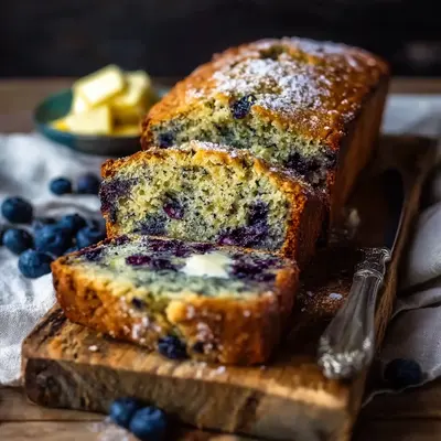 Zesty Lemon Blueberry Zucchini Bread Loaf Recipe